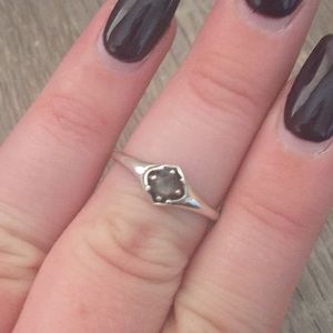 925 Rainbow Obsidian Signet Ring